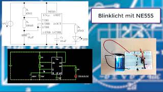 Experiment astabile Kippstufe Blinklicht mit dem NE555 [upl. by Phelgon]