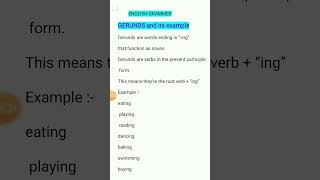 English grammar  gerunds  daily used sentences  English speaking coursenglishgrammar [upl. by Airotcivairam908]