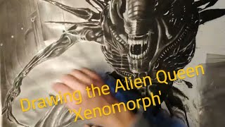 Drawing the Alien queen Xenomorph🦊🦊 [upl. by Philemol]