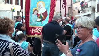 Processione a Vallepietra con le Compagnie per la festa della Santissima Trinità [upl. by Bea]