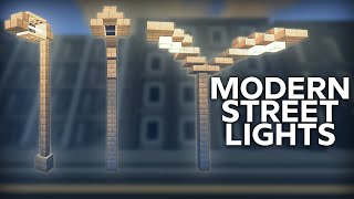 15 Ways to Build Modern Street Lamps in Minecraft [upl. by Brandea]