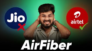 Jio AirFiber vs Airtel AirFiber Review  Plans Speed Test BGMI Test Installation Price Comparison [upl. by Yelahs418]