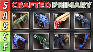 Ranking Every Craftable Primary Weapon In Destiny 2 PvE God Roll Tier List [upl. by Boffa]