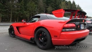 Dodge Viper SRT10 ACR  Ride revs accelerations  LOUD sounds [upl. by Auqeenwahs491]