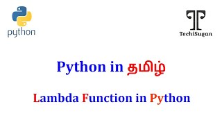 20  Python Tutorial for Beginners  Anonymous Functions  LambdaTamil [upl. by Rehttam]