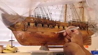 USS Constitution Ship Model Restoration Rex Stewart [upl. by Mallory]