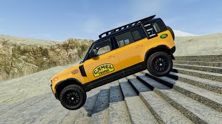 Off Road Cars vs Stairs Compilation 2  BeamNG Drive Crashes [upl. by Mahau642]