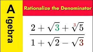 How to rationalize the Denominator  Made the math exam easier [upl. by Aimil]