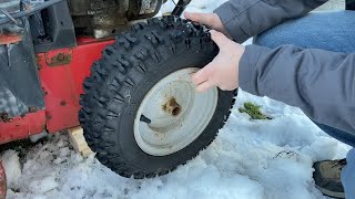 How to Fix a Flat or Leaking Tubeless Snowblower Tire [upl. by Claybourne]