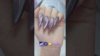 Galaxy nail art  nail extension nails extension nailart nailtech trend naildesign nailpolish [upl. by Essila]