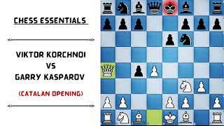 Viktor korchnoi vs Garry Kasparov  Catalan opening [upl. by Trina]