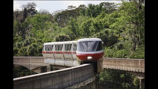 Almost 40 Minutes of Monorails on the Walt Disney Monorail 4K60FPS [upl. by Annaohj]