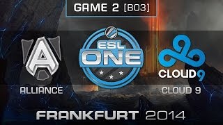 Cloud 9 vs Alliance  Quarterfinals Map 2  ESL One Frankfurt 2014  Dota 2 [upl. by Yrehcaz]