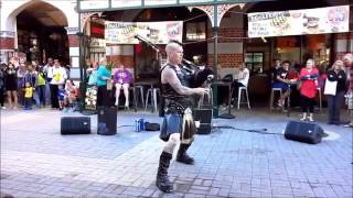 Impressive Scottsman Playing ACDC on flaming bagpipes [upl. by Farris]