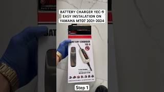 QUICK AND EASY INSTALLATION BATTERY CHARGER YEC9 ON YAMAHA MT07 20212024 [upl. by Silvie]