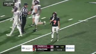 1 Prairie du Chien Blackhawks vs 1 Stratford Tigers 2024 WIAA Football Playoffs Zaleski Sports [upl. by Scuram]