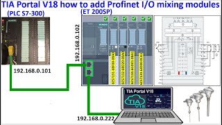 PLC S7300 connect with Profinet remote IO ET200SP step by step [upl. by Enael83]