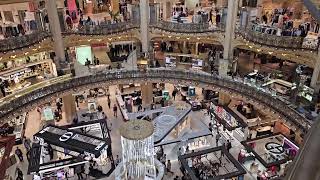 Galeries Lafayette shopping centre Paris France 🇫🇷 [upl. by Shih]