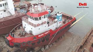 PELUNCURAN  LAUNCHING TUGBOAT PACIFIC TWENTY AT PALMA SHIPYARD BATAM 11 NOVEMBER 2022 [upl. by Siron]