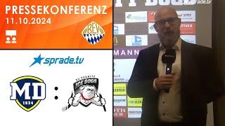 11102024  Pressekonferenz  Schweinfurt Mighty Dogs vs Pegnitz Ice Dogs [upl. by Whalen]