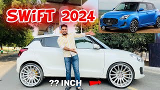 New Suzuki Swift 2024 😱😱Modified Swift 18 inch Alloy Wheels Maruti Suzuki Swift Vxi [upl. by Enelad902]