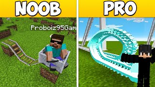 NOOB vs PRO EPIC ROLLER COASTER BUILD CHALLENGE with ProBoiz95 [upl. by Lachman]