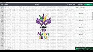 Little Miss Mardi Gras SVG PNG DXF EPS Cut files [upl. by Kieger713]