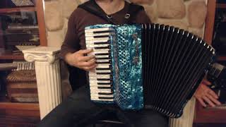 OTTAAERIIH72LBL  Baby Blue Ottavianelli Aero II Piano Accordion LMMM 34 72 4299 [upl. by Noraed]