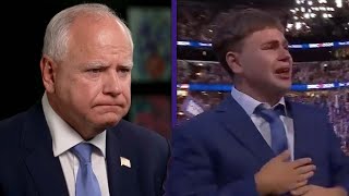 Tim Walz Emotionally Reacts to Son Gus Going Viral at DNC [upl. by Marozas]