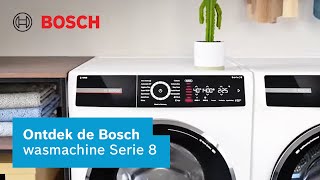 Ontdek de Bosch wasmachine Serie 8 bespaar water energie en wasmiddel  Bosch Home België [upl. by Silecara]