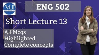 ENG502 Short Lecture 13 Introduction to Language  Virtual University [upl. by Ettelohcin846]