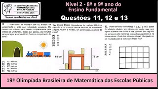 OBMEP 2024  Nível 2  Questões 11 a 13 [upl. by Jelena]