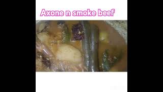 Axone and smoke beef currynagafood vegetableslover [upl. by Aima]