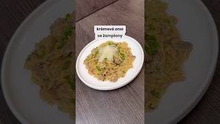 Krémové orzo se žampiony  detailní recept najdeš na mém IG ❤️ food cooking recipe pasta jídlo [upl. by Adleme]