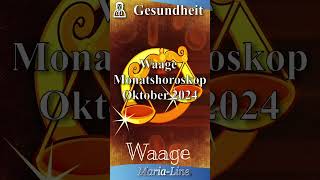 Waage GESUNDHEIT 🩺 Horoskop Oktober 2024 [upl. by Aimee]