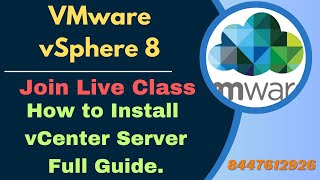 How to Install vCenter Server 8 Step by Step guide  Live VMware vSphere 8 Training [upl. by Magdala238]