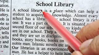 your school library  my school library paragraph [upl. by Adnilem]