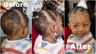 HOW TO DO CORNROWS  ON YOUR 15m Old With ￼EXTREMELY SHORT Natural HAIR [upl. by Drugge]