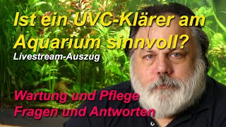 UVCKlärer  Ist ein UVCWasserklärer am Aquarium sinnvoll  LivestreamAuszug [upl. by Castora]