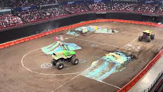 Monster truck mania Sydney 2024 racing qualifying [upl. by Zabrine]