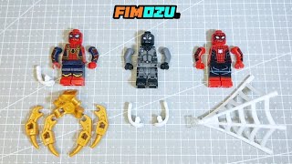 LEGO SpiderMan  Iron Spider Suit  Stealth Suit  Upgraded Suit  Unofficial Lego Minifigure [upl. by Ragucci]