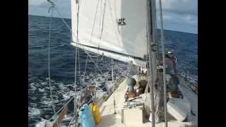 William Atkin quotBen Bowquot design cutter Sirocco sailing in the Gulf Stream [upl. by Annia182]