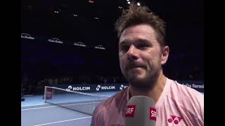 Stan Wawrinka interview in FrenchFrançais 2024 Swiss Indoors Basel [upl. by Gilmore714]