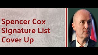 Spencer Cox Signature List Cover Up [upl. by Kamilah]