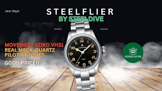 MIRIP HAMILTON PIONERR KHAKI  Jam Tangan Pilot Murah Steelflier Macho by Steeldive [upl. by Morlee]