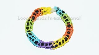 Loom Bandz Anleitung deutsch Spiral  Armband knüpfen [upl. by Nadeau]