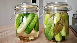 How to make PICKLED GHERKINS or CUCUMBER  CRUNCHY CUCUMBER PICKLES Homemade easy recipe [upl. by Ticon859]