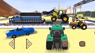 The new bucket machine has arrived safely with the farmers train  Blocky Farm amp Racing Advance 4k [upl. by Jeni497]