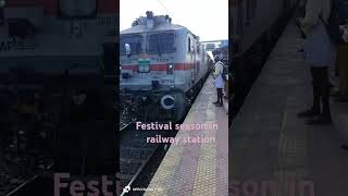 festival season  railway station rush shortsubscribe [upl. by Ellehcsor]