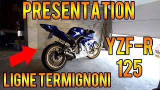 YAMAHA YZF R125  TERMIGNONI EXHAUST [upl. by Lerret]